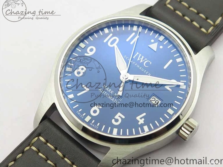 MIROTIME 0105 MARK XVIII Le Petit Prince IW327004 SS FKF 1:1 Best Edition Blue Dial On Brown Leather Strap Trendsetting 7117